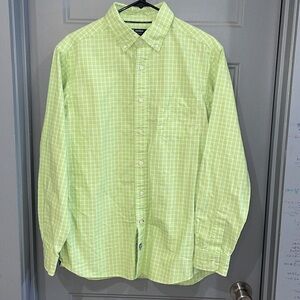 Daniel Cremieux Light Green Checkered Casual Button Down Shirt